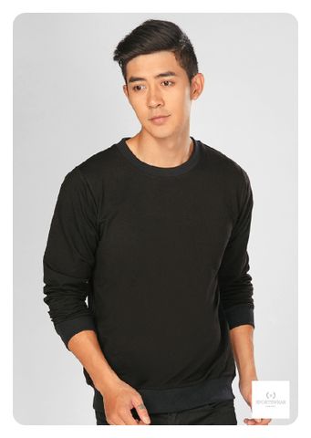  Áo thun nam dài tay cổ tròn bo zip S.BASIC Sportswear Concept 