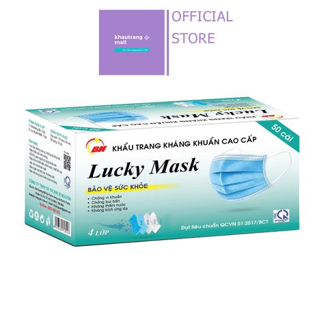  Khẩu trang y tế kháng khuẩn cao cấp 4 lớp Lucky Mask V1 