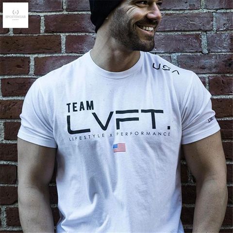  Áo tay ngắn thể thao tập gym Live Fit LVFT TEAM 