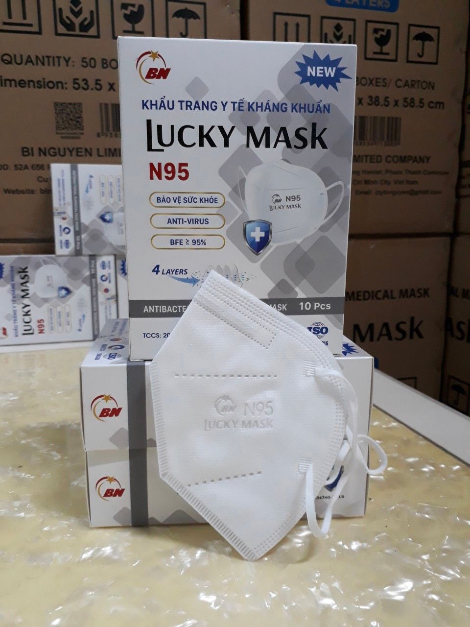 Khẩu trang y tế kháng khuẩn N95 Lucky Mask