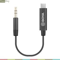  Boya BY-K2 - Cáp chuyển đổi tín hiệu âm thanh TRS 3.5mm (male) to Type-C, dùng cho thiết bị android Type-C, iPad Pro 