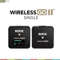  Rode Wireless GO II - Micro thu âm không dây cao cấp cho máy ảnh, tự động lưu bản ghi, hoạt động 7 giờ [TẶNG CÁP KẾT NỐI ĐIỆN THOẠI] 
