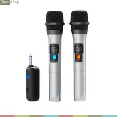  XXD H16L-2 - Bộ 2 Micro Cầm Tay Không Dây UHF Cho Trợ Giảng, Thông Báo, Karaoke, Phạm Vi 50m 