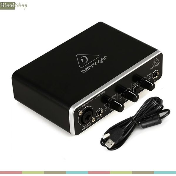 Sound card thu âm 48v Behringer Uphoria UMC22 – BINAI