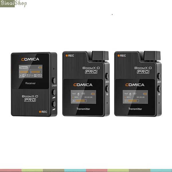Comica BoomX-D Pro D1 / Pro D2 - Micro Không Dây 2.4G,Bộ Nhớ Trong