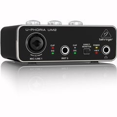  Behringer U-Phoria UM2 - Card Sound USB thu âm  [TẶNG Jack Tai Nghe 6.3 - 3.5 mm] 