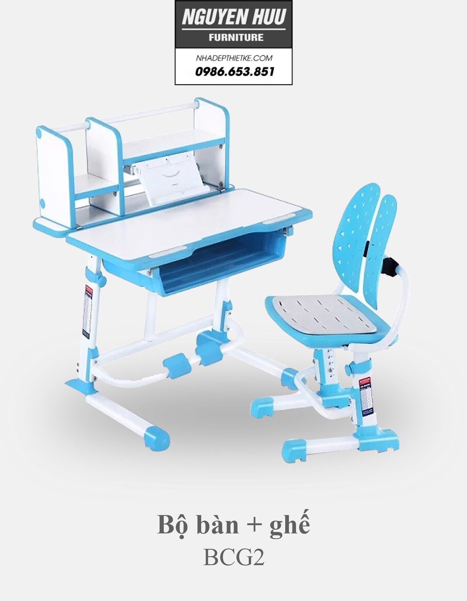 Bộ bàn ghế học sinh tiểu học cho bé chống gù chống cận