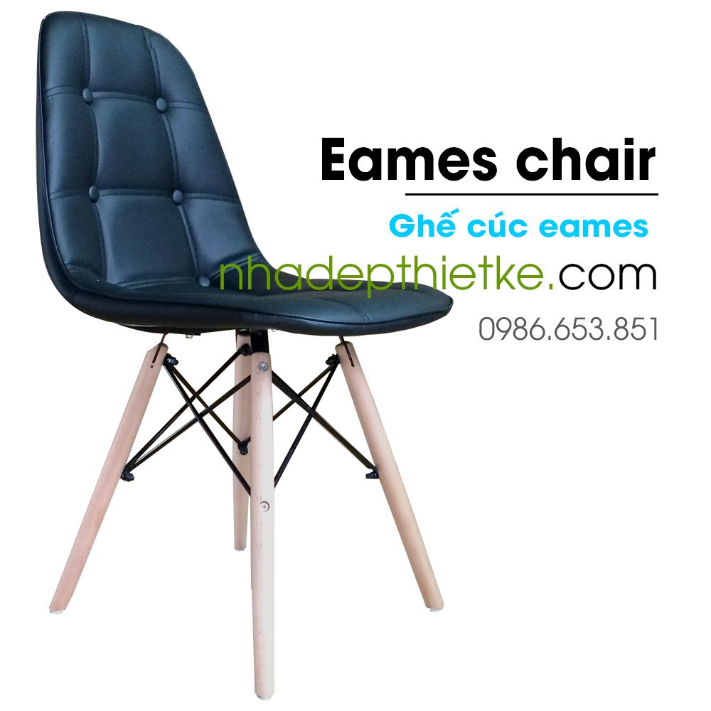 E5 - Ghế cúc eames bọc da