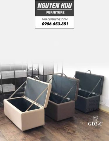  Đôn sofa vuông có nắp GD2-C 