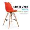 Ghế bar Eames chân gỗ mặt đệm