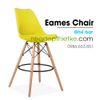 Ghế bar Eames chân gỗ mặt đệm