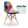 E10 - Ghế Eames bọc vải thổ cẩm chân gỗ