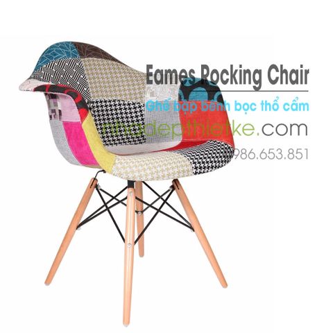 GHẾ EAMES BỌC VẢI THỔ CẨM