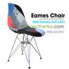 E11 - Ghế Eames bọc vải thổ cẩm - chân thép