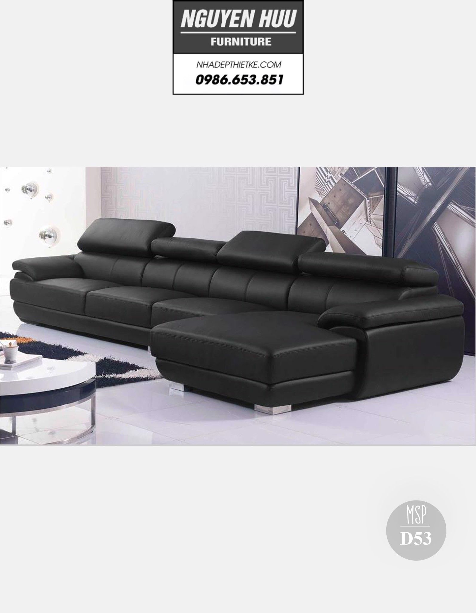 Ghế sofa da D53