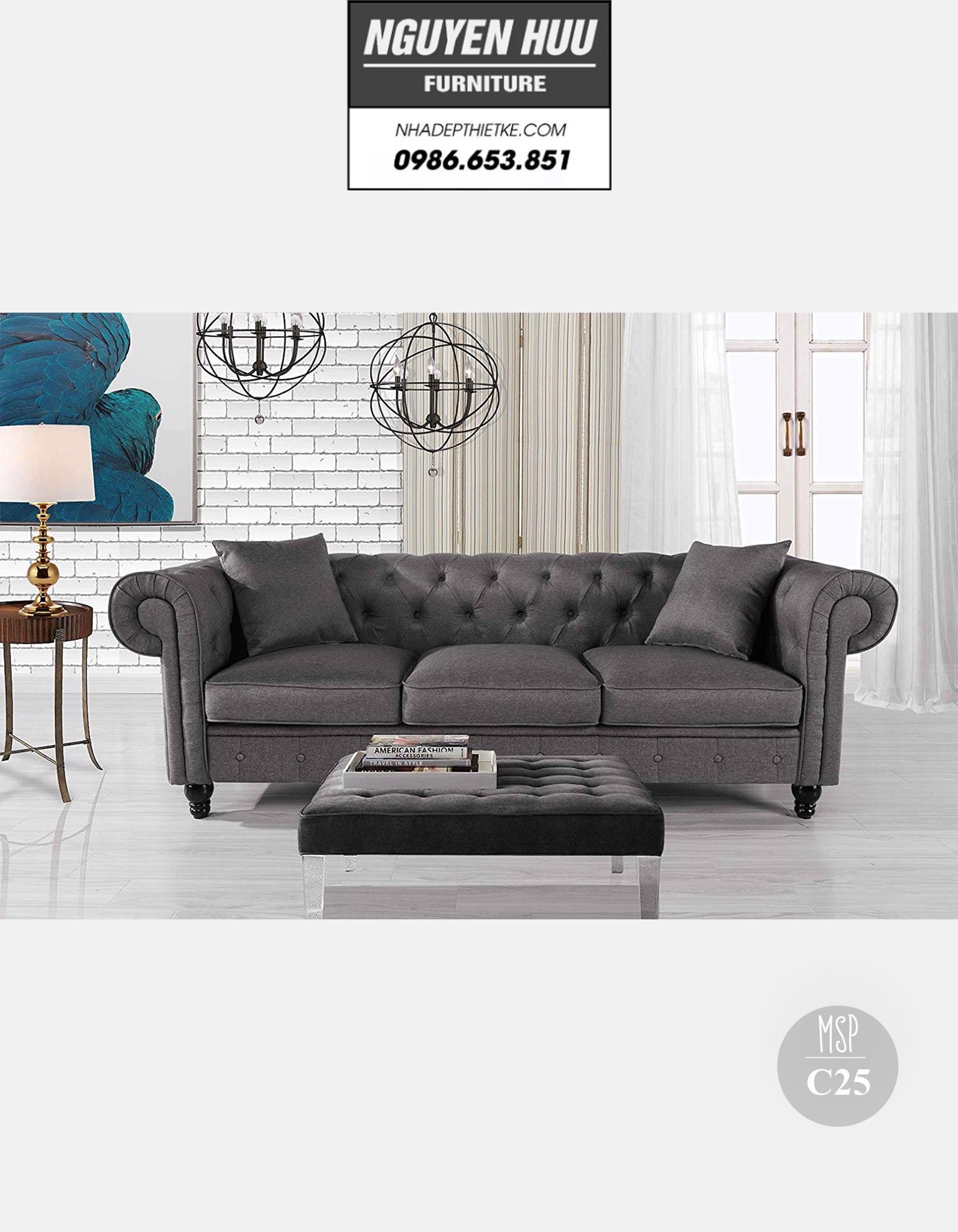 Ghế sofa tân cổ điển C25