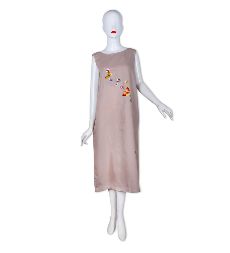 Đầm freesize N100-xám-M11-C.H-thêu chuồn chuồn, bươm bướm(040620)