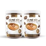 Combo 2 hũ Cà phê sữa 3in1 không hóa chất, pha uống ngay Light Coffee - 500g/hũ