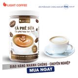 Combo 2 hũ Cà phê sữa 3in1 không hóa chất, pha uống ngay Light Coffee - 500g/hũ