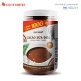 Cacao sữa dừa 3in1 thơm ngon , dạng hũ dễ bảo quản Light Cacao - 650g
