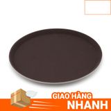 Khay, mâm tròn đen phục vụ chống trượt - Light Mart