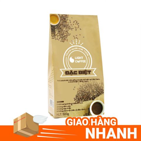  500gr - Cà phê hạt vị đậm, đắng mạnh Robusta Đặc biệt - Light Coffee 