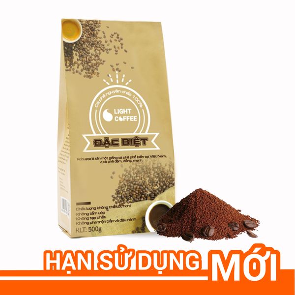 500gr - Cà phê bột vị đậm, đắng mạnh Robusta Đặc biệt - Light Coffee