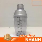 Shake nhựa cao cấp 500ml có vạch đen - Light Mart