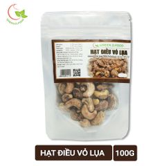 100g - Hạt điều rang muối Vỏ lụa Green D Food - Thượng Hạng