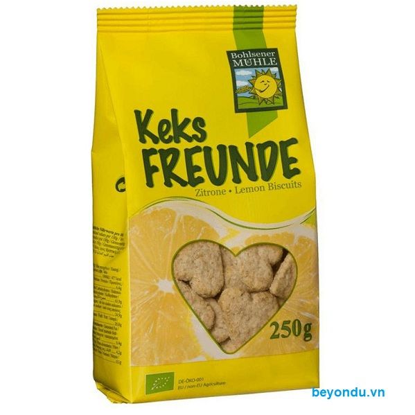 Bánh quy hữu cơ  Keks Freunde Bohlsener Mühle vị chanh