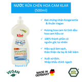 Nước rửa chén bát hoa cam Klar 500ml
