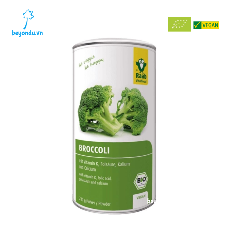 Bột bông cải xanh broccoli hữu cơ Raab Vitalfood 230g