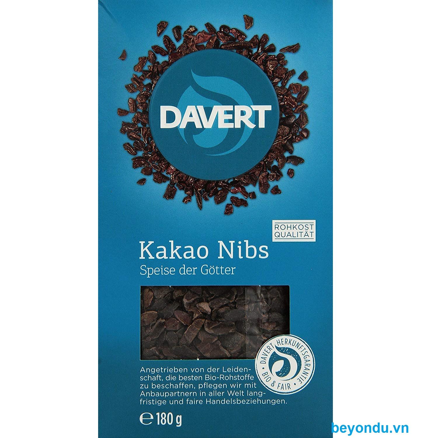 Cacao nibs hữu cơ Davert