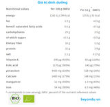 Bột cải bó xôi (spinach) hữu cơ Raab Vitalfood 210g