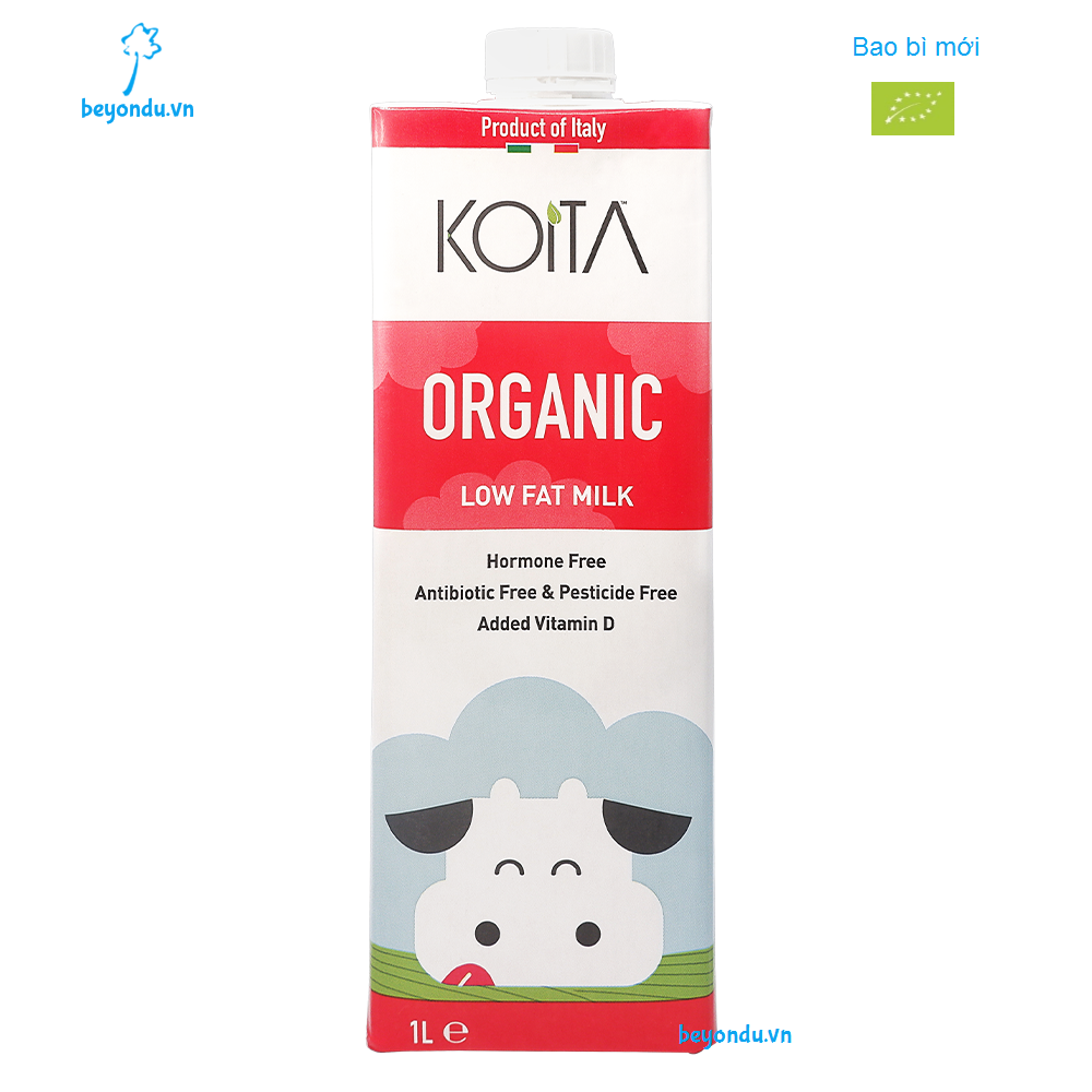 Sữa bò ít béo hữu cơ Koita 1l