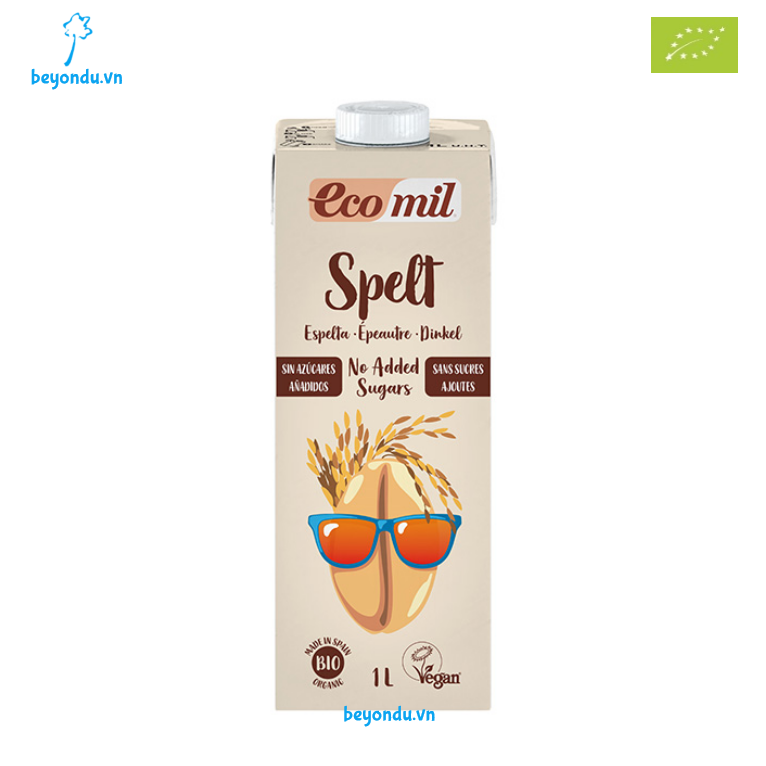 Sữa lúa mì hữu cơ Ecomil 1l (không thêm đường)