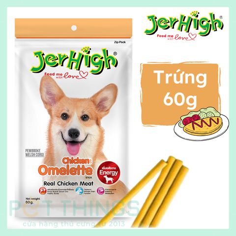 Bánh thưởng / snack chó Jerhigh Omelette 60g