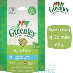 Feline Greenies Dental Catnip bánh thưởng làm sạch răng mèo vị Bạc hà mèo