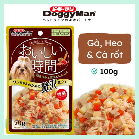 Pate Chó Doggyman Low Fat Chicken, Pork & Carrot 70g