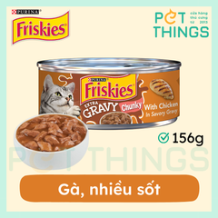 Pate Mèo Friskies Extra Gravy Chunky With Chicken In Savory Gravy 156g