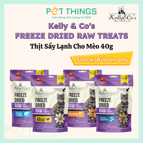 Kelly & Co's Freeze Dried Raw Treats - Snack Thịt Sấy Cho Mèo 40g