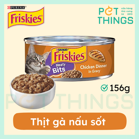 Pate Mèo Friskies Meaty Bits Chicken Dinner In Gravy 156g