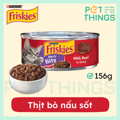 Pate Mèo Friskies Meaty Bits With Beef In Gravy 156g