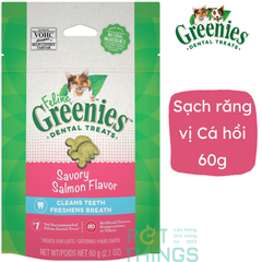 Feline Greenies Dental Salmon bánh thưởng làm sạch răng mèo vị Cá hồi