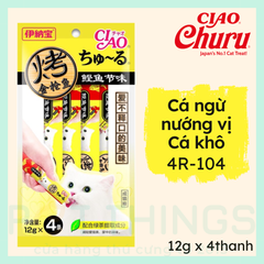Súp Thưởng Cho Mèo CIAO Churu 4R-104 Grilled Tuna Dried Bonito Flavor 12gx4