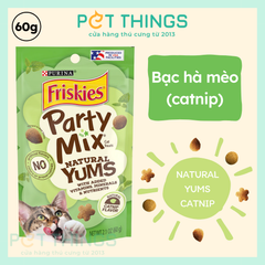 Friskies Party Mix Natural Yums Catnip Bánh Thưởng Cho Mèo Vị Bạc Hà Mèo