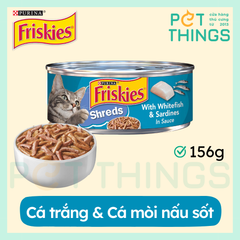 Pate Mèo Friskies Shreds With Whitefish & Sardines In Sauce 156g