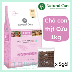 Hạt khô hữu cơ cho chó con Natural Core thịt Cừu 1kg