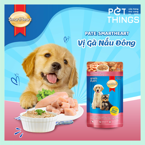Pate Chó Con SmartHeart Puppy Chicken 130g
