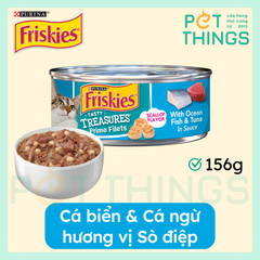Pate Mèo Friskies Tasty Treasures Prime Filets With Ocean Fish & Tuna In Sauce 156g